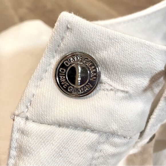 DIANE GILMAN FOREVER LUX SLIM BOOT WHITE DENIM JEANS 4 TALL NWT - Picture 9 of 16